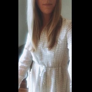 Armani Exchange long sleeve chiffon dress